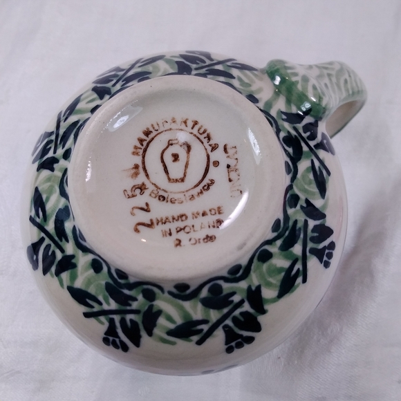Boleslawiec Pottery MUG Hand Made Poland Floral - Picture 7 of 10
